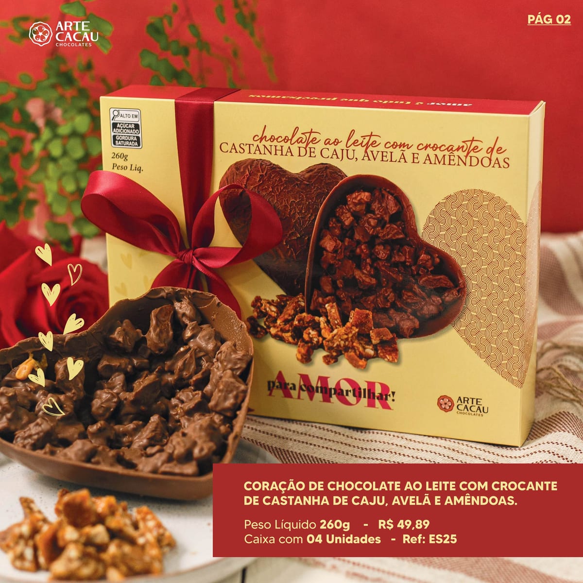 Coração Crocante de Castanhas
